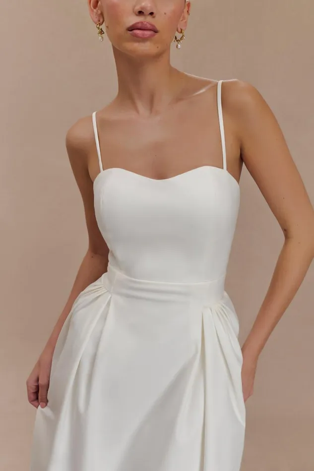 Women Meshki Dresses Rebecca Cotton Midi Dress 8211 White