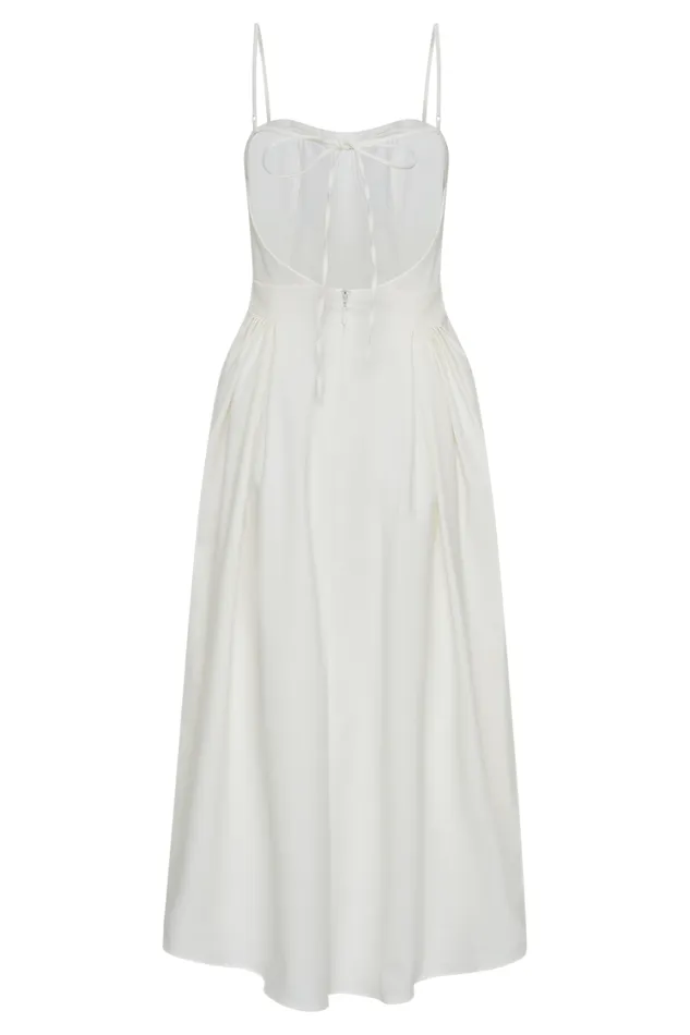 Women Meshki Dresses Rebecca Cotton Midi Dress 8211 White
