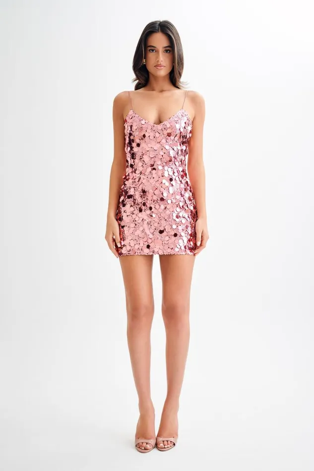 Women Meshki Dresses Romilly Sequin Mini Dress 8211 Candy Pink