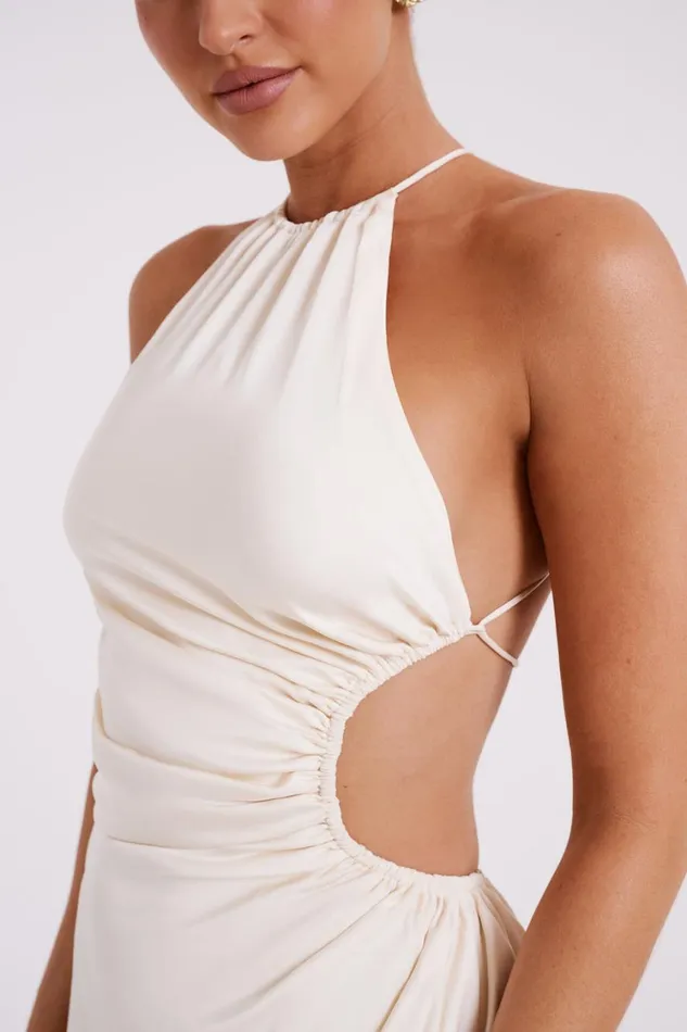 Women Meshki Dresses Rosalina Cut Out Maxi Dress 8211 Ivory