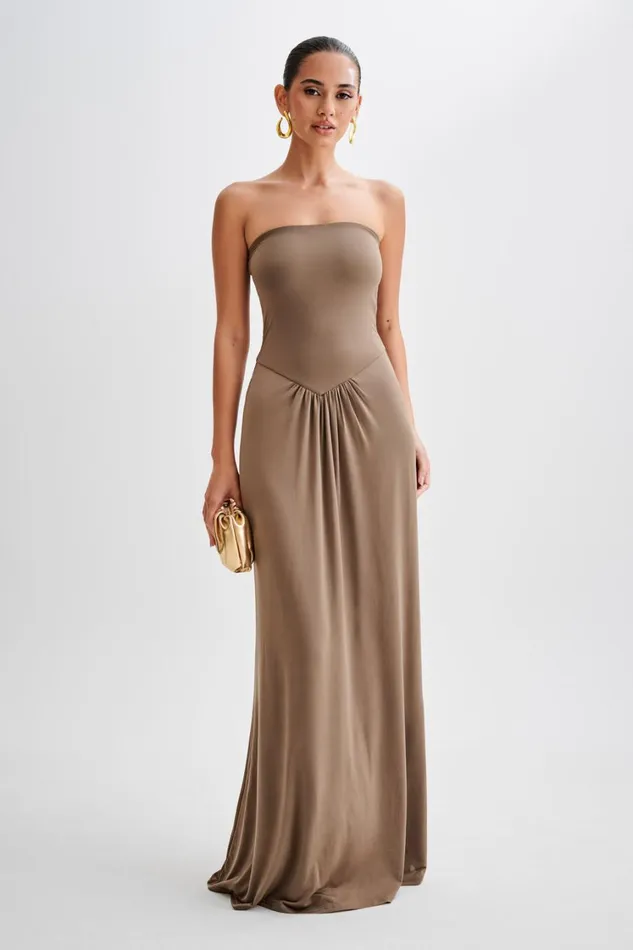 Women Meshki Dresses Ruby Strapless Slinky Maxi Dress 8211 Coco