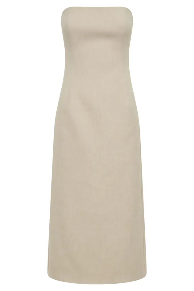 Women Meshki Dresses Sable Textured Midi Dress 8211 Natural