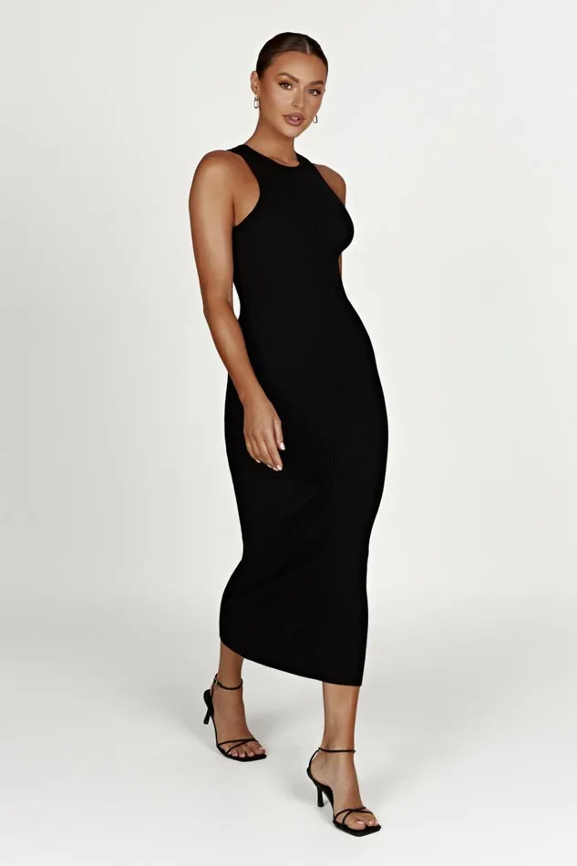 Women Meshki Dresses Sienna Knit Midi Dress 8211 Black Women Meshki Dresses Sienna Knit Midi Dress 8211 Black