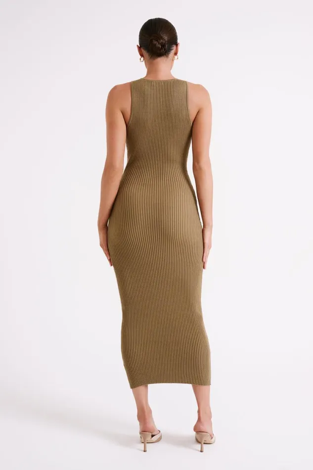 Women Meshki Dresses Sienna Knit Midi Dress 8211 Olive Women Meshki Dresses Sienna Knit Midi Dress 8211 Olive