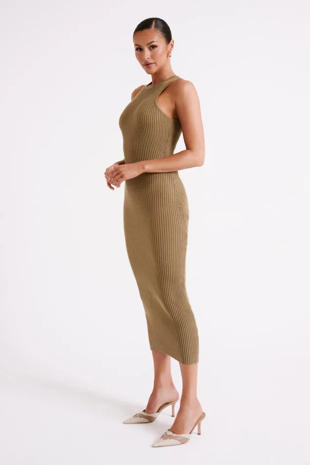 Women Meshki Dresses Sienna Knit Midi Dress 8211 Olive Women Meshki Dresses Sienna Knit Midi Dress 8211 Olive