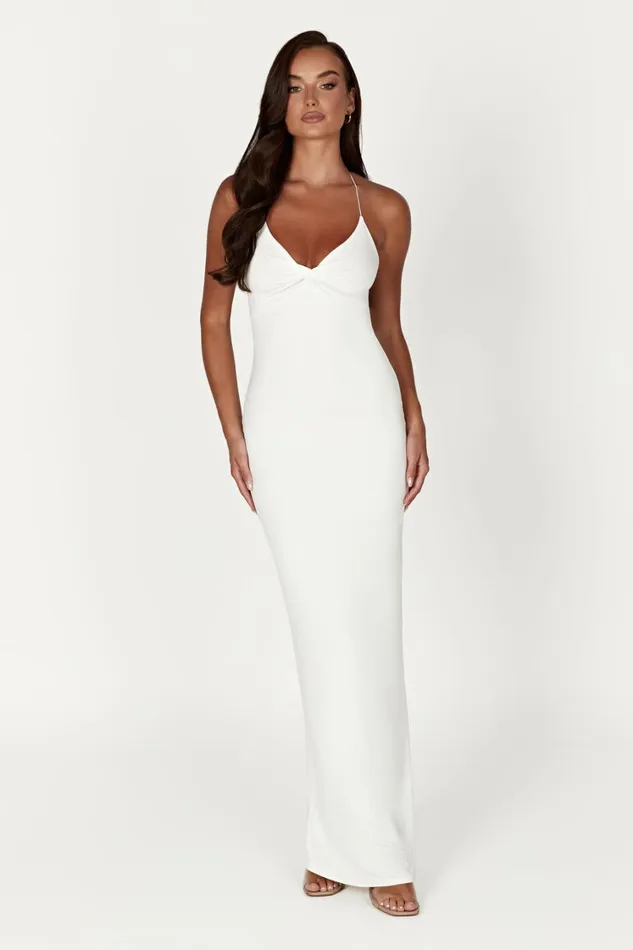 Women Meshki Dresses Sinead Twist Maxi Dress 8211 White