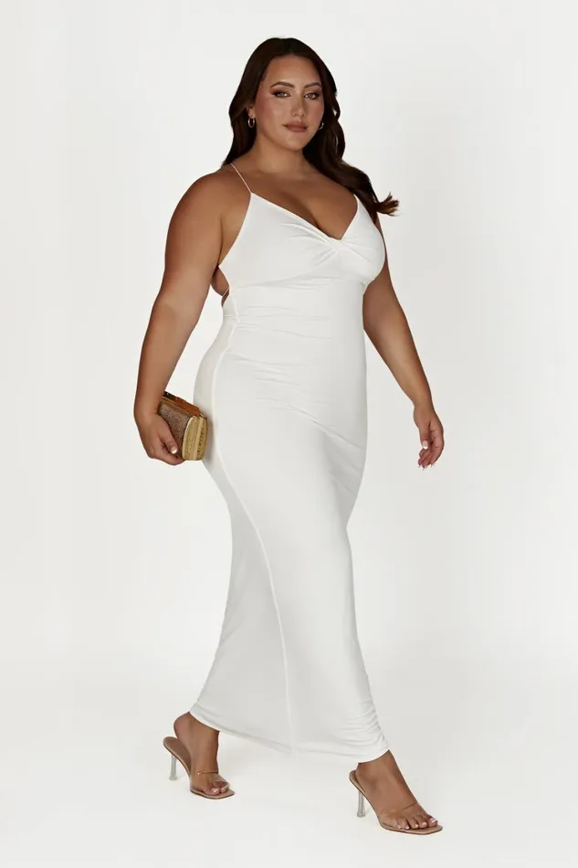 Women Meshki Dresses Sinead Twist Maxi Dress 8211 White