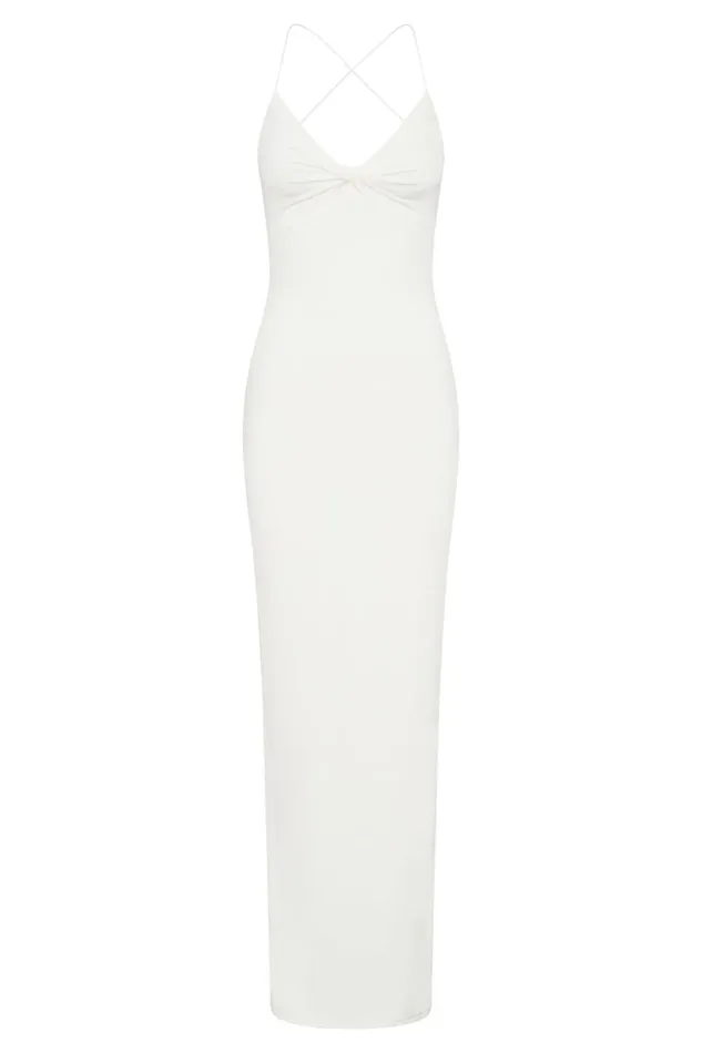 Women Meshki Dresses Sinead Twist Maxi Dress 8211 White