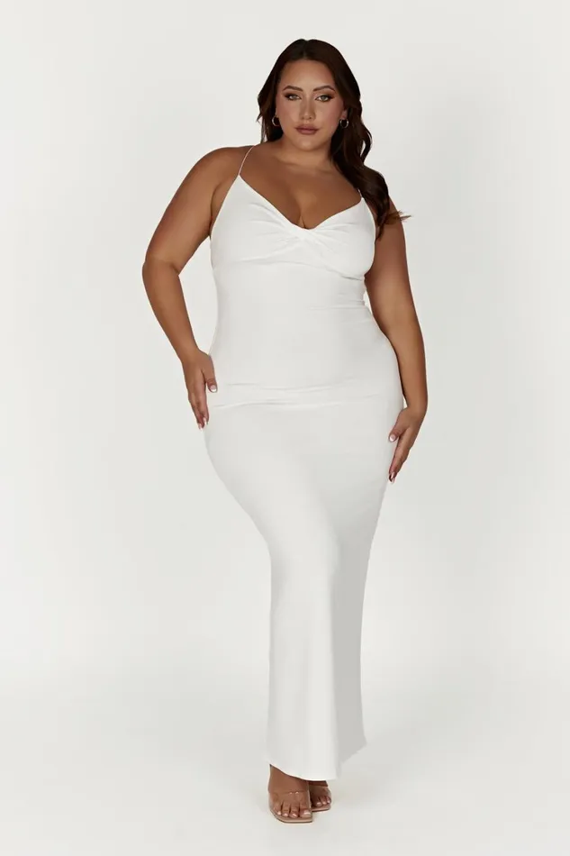 Women Meshki Dresses Sinead Twist Maxi Dress 8211 White