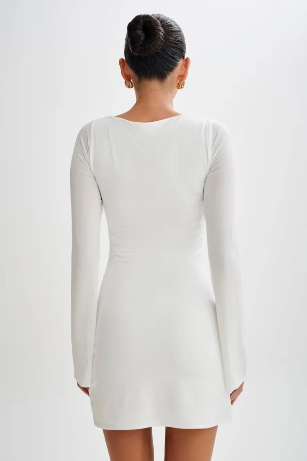 Women Meshki Dresses Tarna Slinky ALine Mini Dress 8211 White