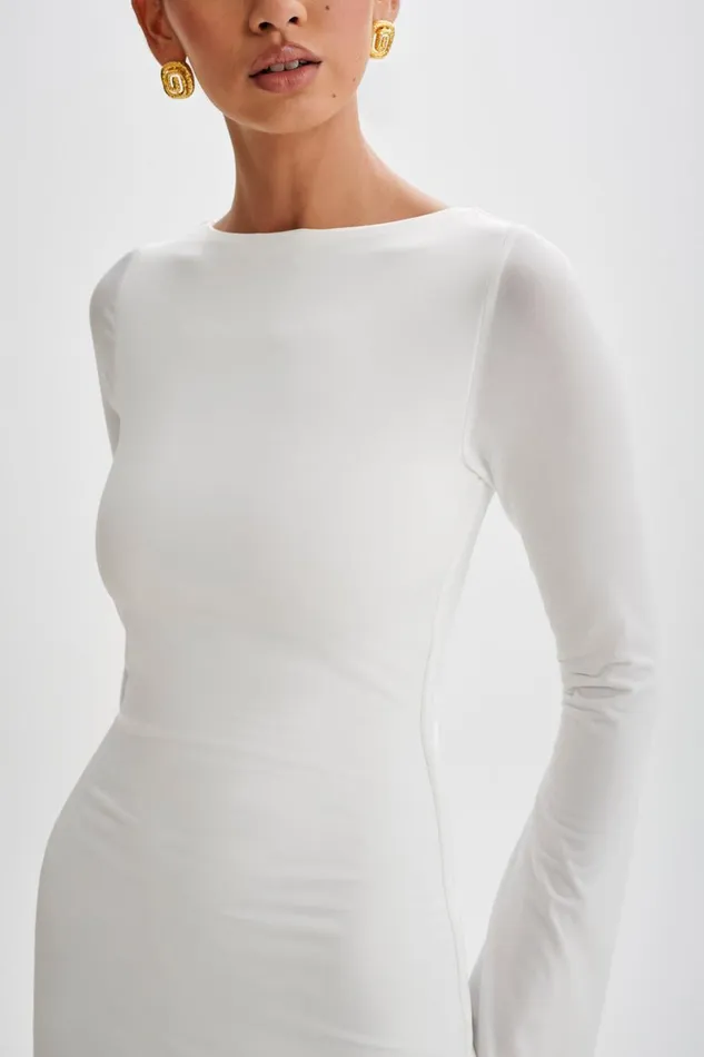 Women Meshki Dresses Tarna Slinky ALine Mini Dress 8211 White