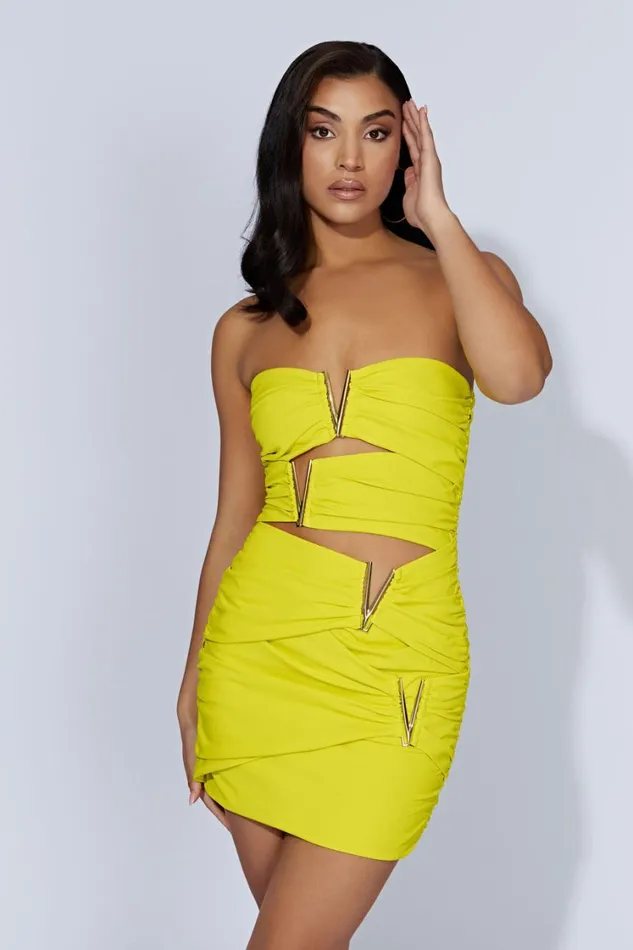 Women Meshki Dresses Victorie VHardware Mini Dress 8211 Fresh Green