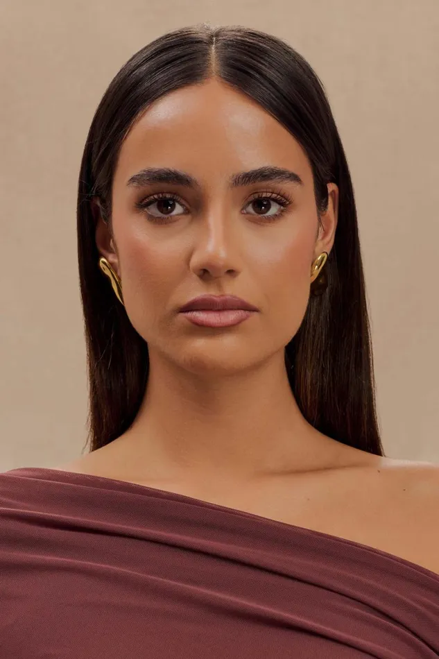 Women Meshki Jewellery Alicia Horizontal Earrings 8211 Gold
