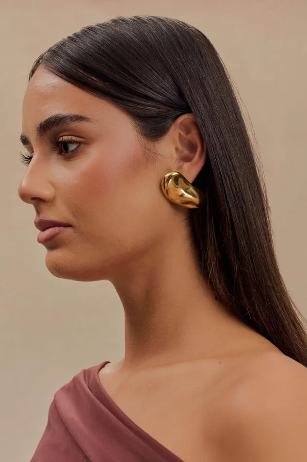 Women Meshki Jewellery Alicia Horizontal Earrings 8211 Gold