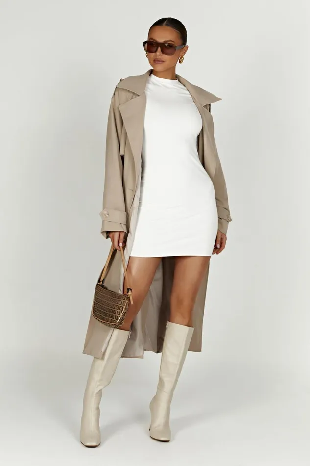 Women Meshki Outerwear Andreas Oversized Trench Coat 8211 Beige