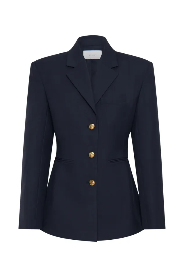 Women Meshki Outerwear Bellamy Cinched Blazer 8211 Dark Navy