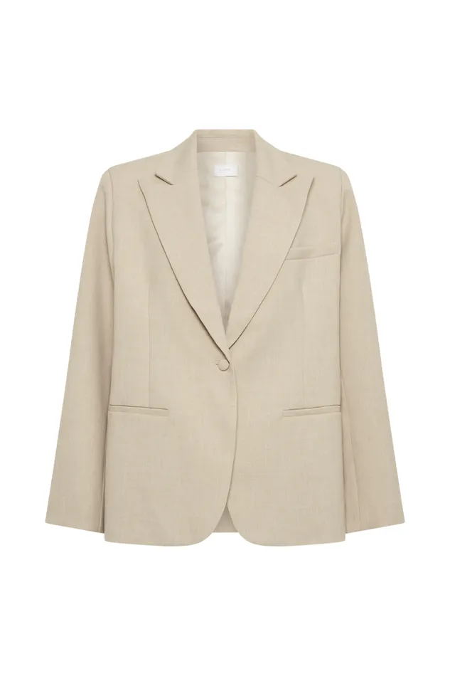 Women Meshki Outerwear Drew Oversized Textured Blazer 8211 Natural