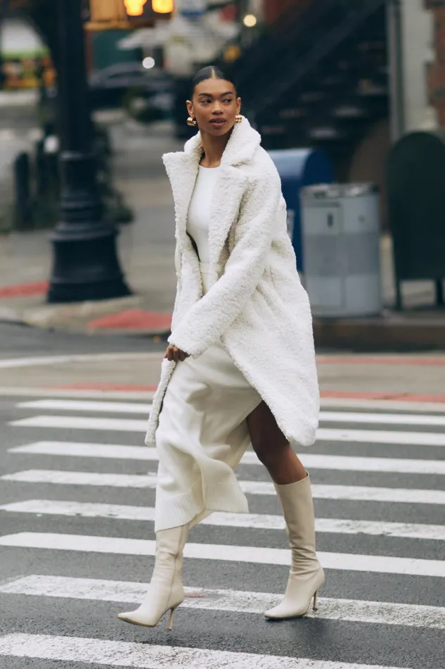 Women Meshki Outerwear Izzy Boucle Coat 8211 Cream