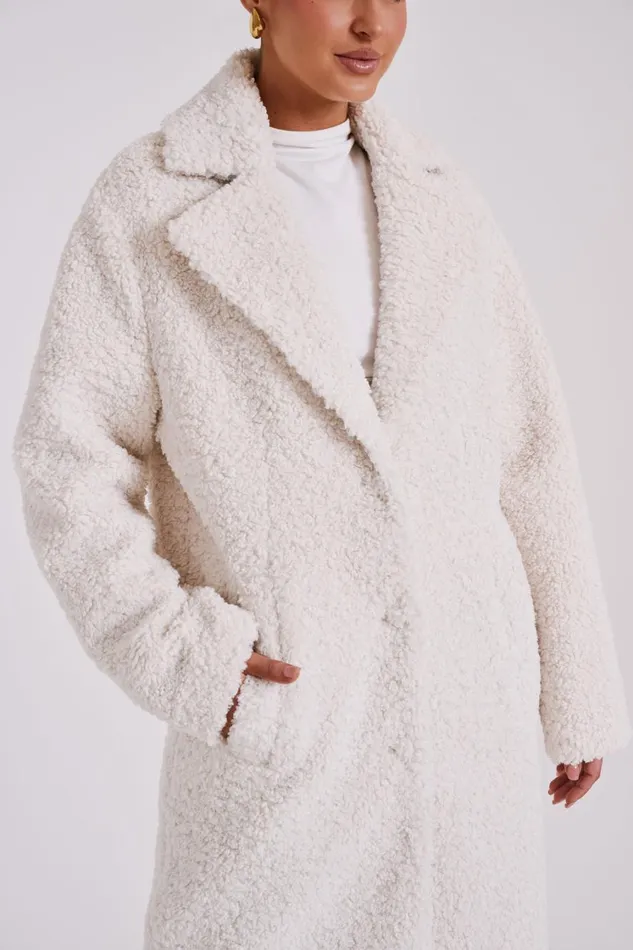 Women Meshki Outerwear Izzy Boucle Coat 8211 Cream