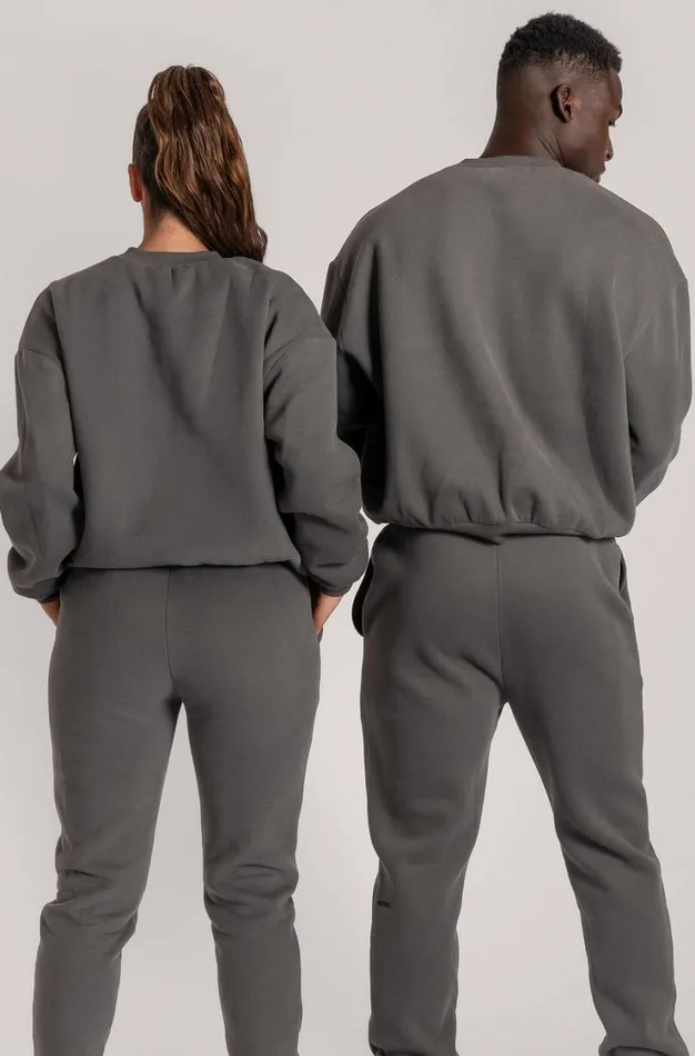 Women Meshki Outerwear Max Unisex Crew Neck Cosy Sweater 8211 Charcoal Women Meshki Outerwear Max Unisex Crew Neck Cosy Sweater 8211 Charcoal