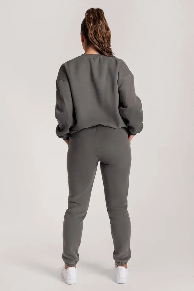 Women Meshki Outerwear Max Unisex Crew Neck Cosy Sweater 8211 Charcoal Women Meshki Outerwear Max Unisex Crew Neck Cosy Sweater 8211 Charcoal