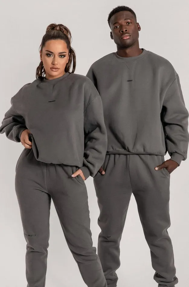 Women Meshki Outerwear Max Unisex Crew Neck Cosy Sweater 8211 Charcoal Women Meshki Outerwear Max Unisex Crew Neck Cosy Sweater 8211 Charcoal