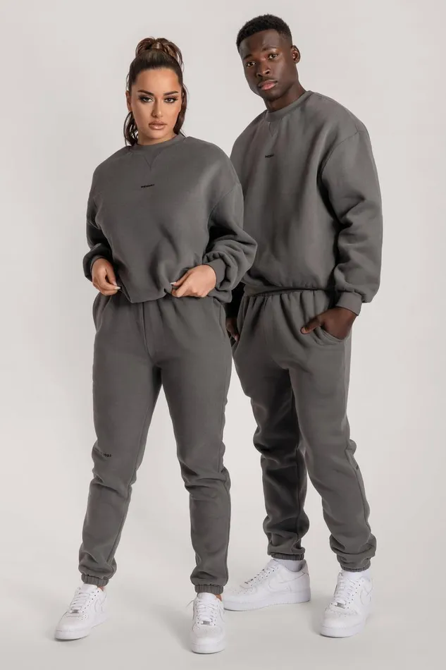 Women Meshki Outerwear Max Unisex Crew Neck Cosy Sweater 8211 Charcoal Women Meshki Outerwear Max Unisex Crew Neck Cosy Sweater 8211 Charcoal