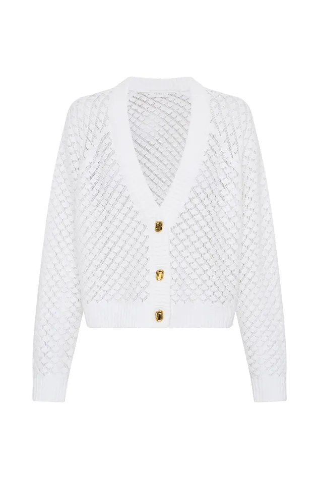 Women Meshki Outerwear Mirabella Knit Cardigan 8211 Ivory