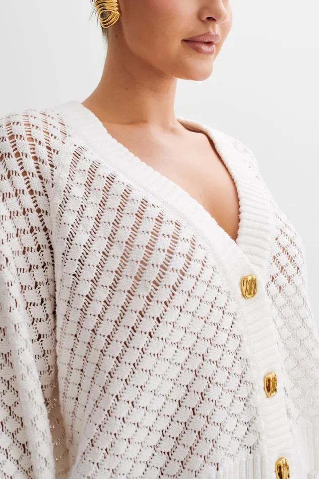 Women Meshki Outerwear Mirabella Knit Cardigan 8211 Ivory