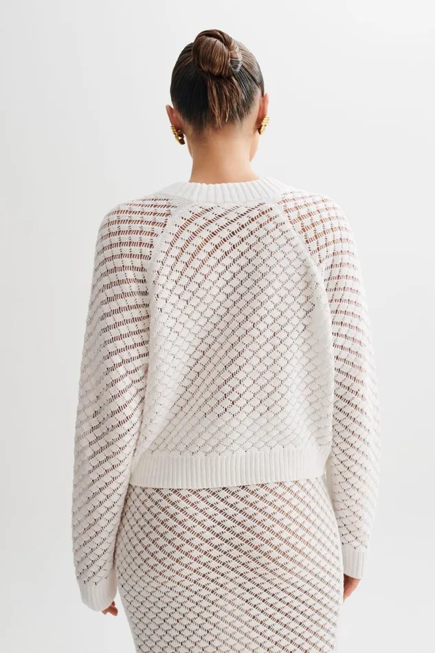 Women Meshki Outerwear Mirabella Knit Cardigan 8211 Ivory