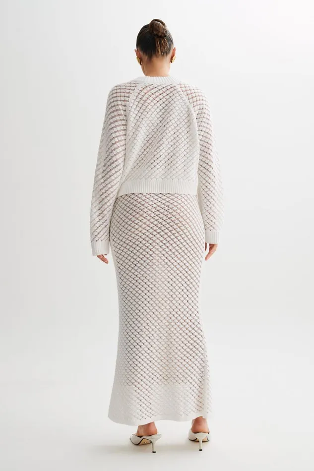 Women Meshki Outerwear Mirabella Knit Cardigan 8211 Ivory