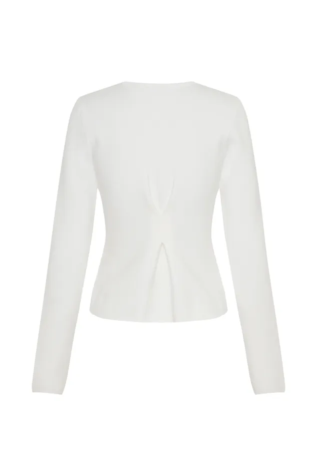 Women Meshki Outerwear Veda Wide Sleeve Knit Cardigan 8211 White