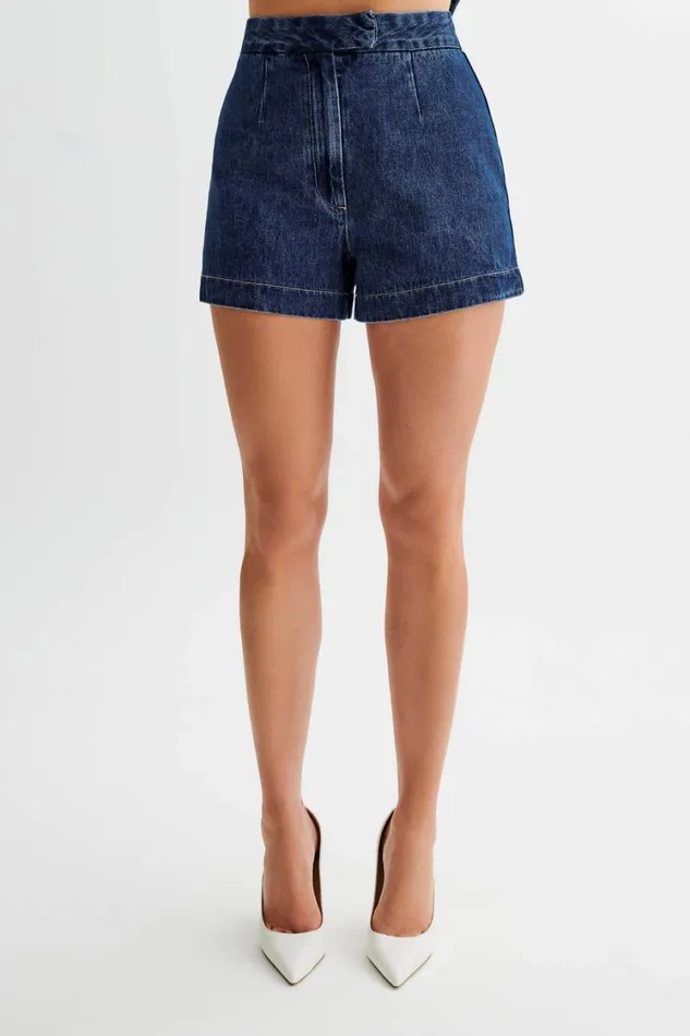 Women Meshki Sets Abel Denim Shorts 8211 Dark Blue