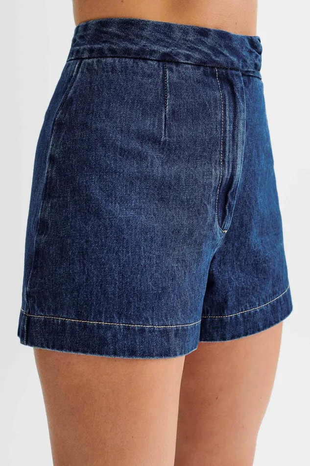 Women Meshki Sets Abel Denim Shorts 8211 Dark Blue