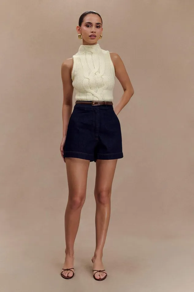 Women Meshki Sets Abel Denim Shorts 8211 Indigo Blue