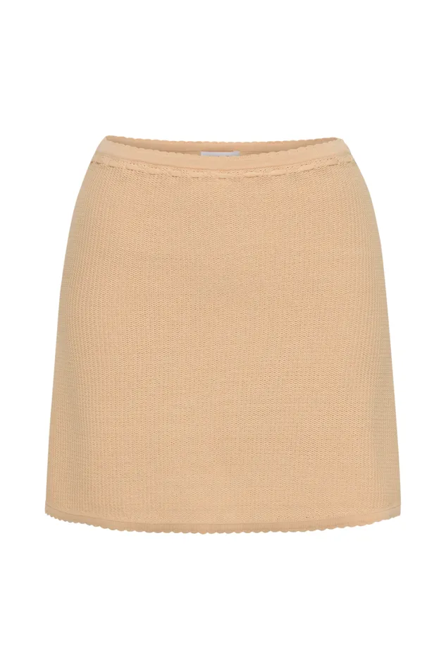 Women Meshki Sets Kyra Waffle Mini Skirt 8211 Apricot