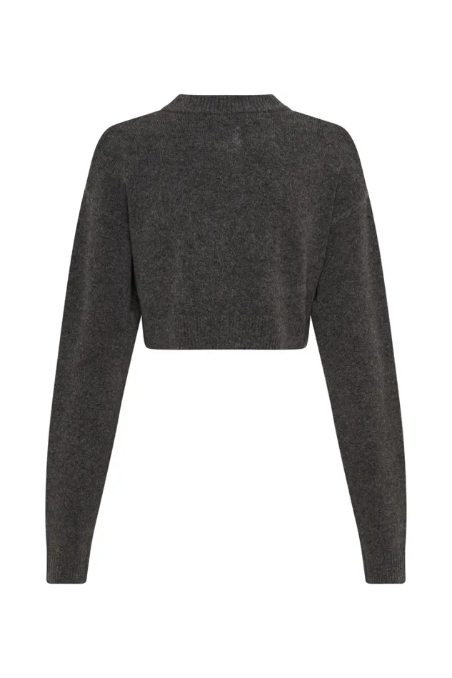 Women Meshki Sets Shelby Knit Cardigan 8211 Charcoal Marle