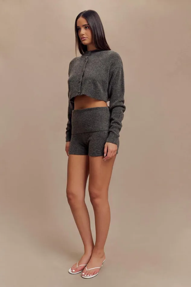 Women Meshki Sets Shelby Knit Cardigan 8211 Charcoal Marle