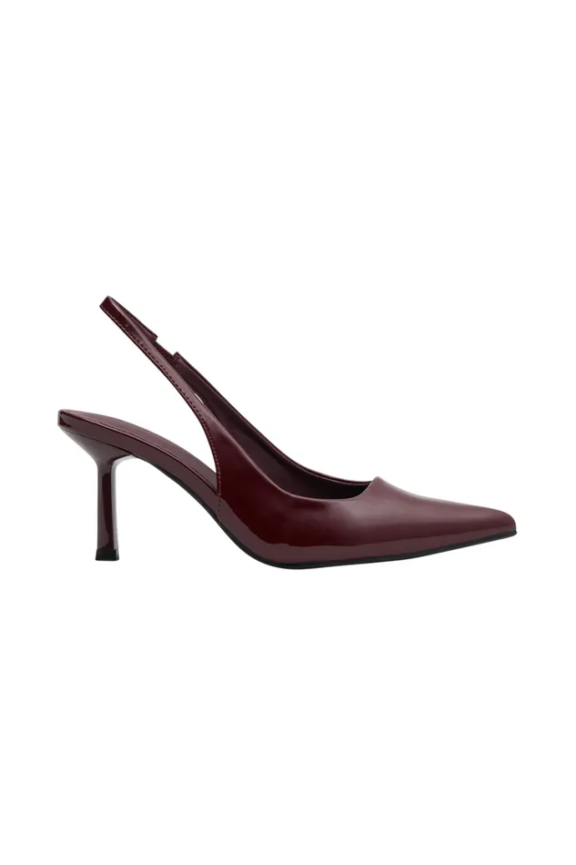 Women Meshki Shoes Dasha Sling Back Heels 8211 Cherry Red