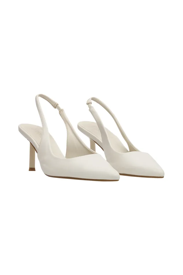 Women Meshki Shoes Dasha Sling Back Heels 8211 Ivory