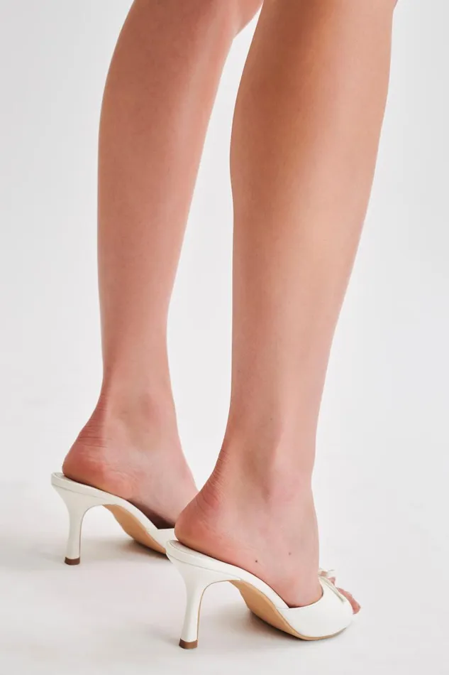 Women Meshki Shoes Sylvia Mule With Bow 8211 Ivory