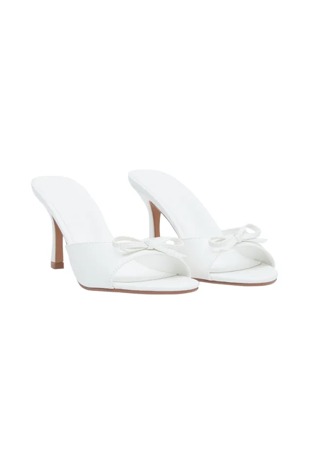 Women Meshki Shoes Sylvia Mule With Bow 8211 Ivory