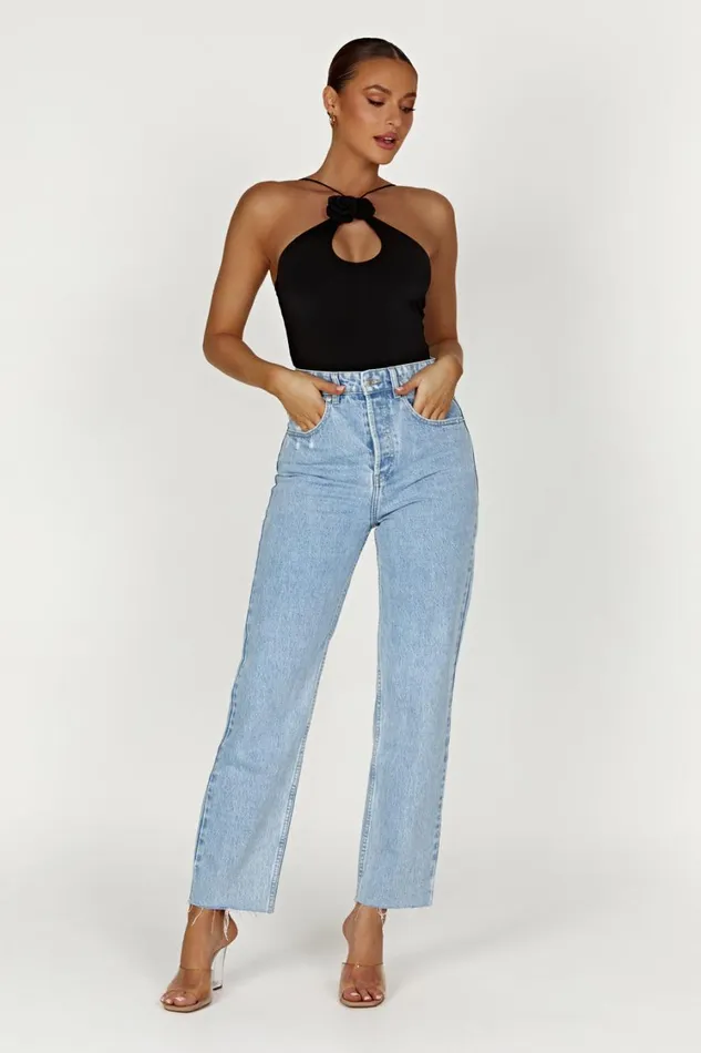 Women Meshki Tops Adeline Rose Halter Top 8211 Black