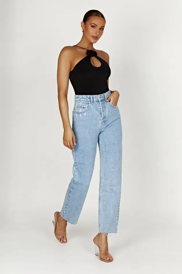 Women Meshki Tops Adeline Rose Halter Top 8211 Black