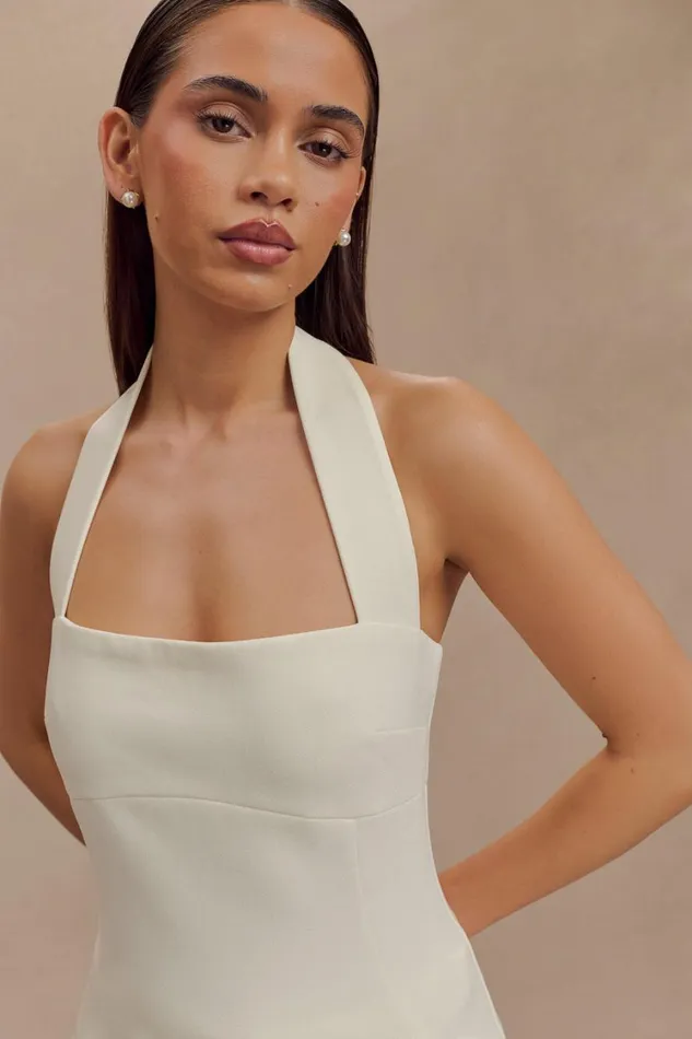 Women Meshki Tops Amelita Suiting Halter Top 8211 Ivory