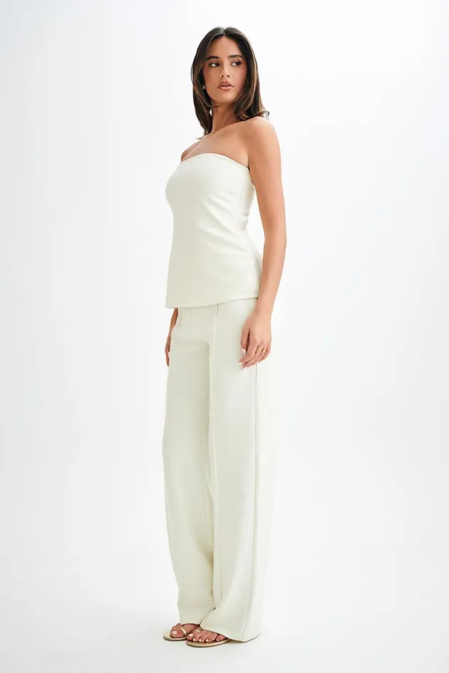 Women Meshki Tops Antonia Strapless Cut Out Top 8211 Ivory