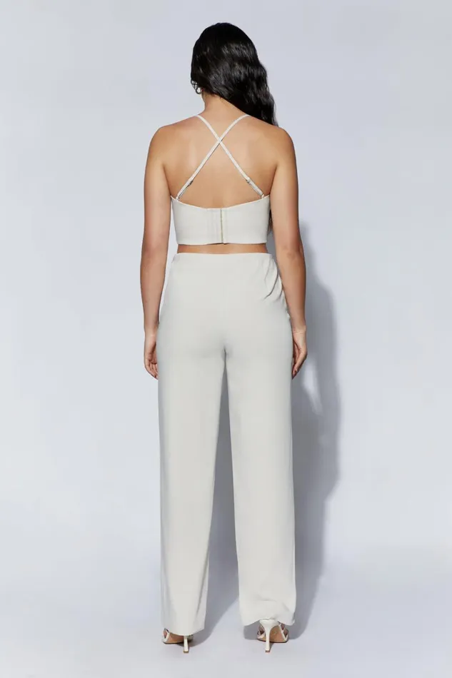 Women Meshki Tops Bahar Seam Line Crop Top 8211 Wheat Women Meshki Tops Bahar Seam Line Crop Top 8211 Wheat