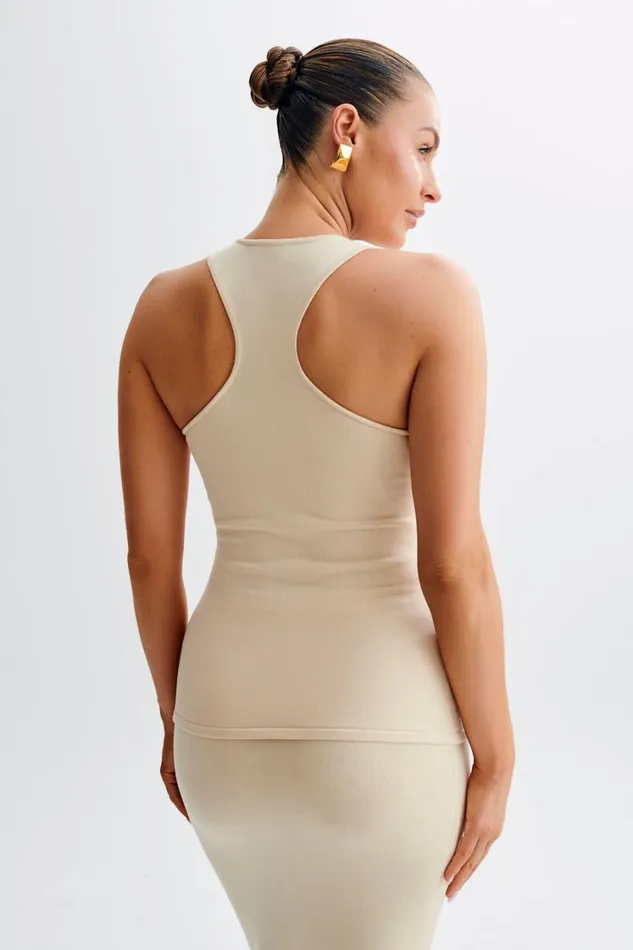 Women Meshki Tops Benedetta Button Down Sleeveless Top 8211 Cream