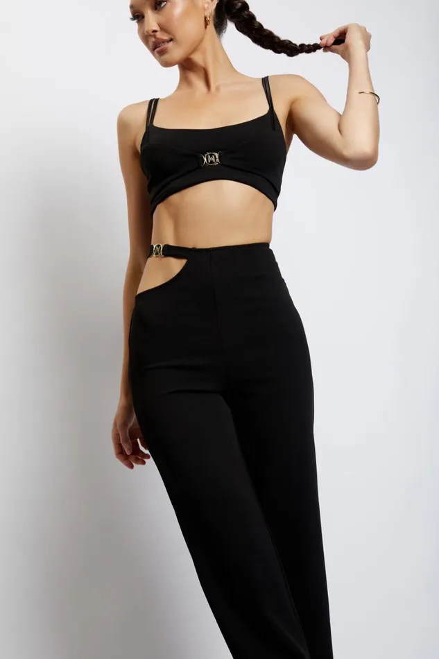 Women Meshki Tops Blythe Double Strap Crop Top 8211 Black Women Meshki Tops Blythe Double Strap Crop Top 8211 Black