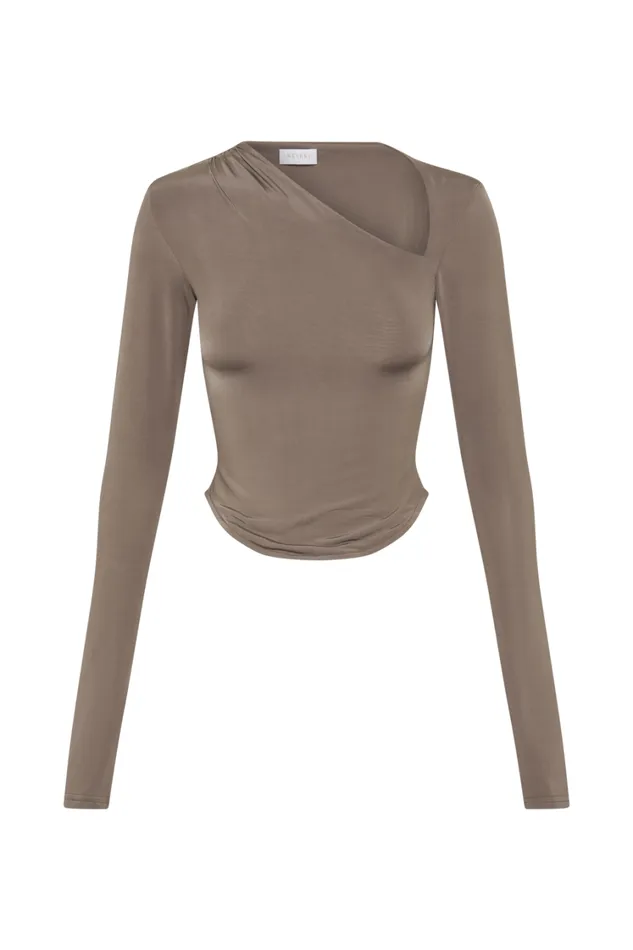Women Meshki Tops Bruna Slinky Long Sleeve Top With Cut Out 8211 Coco